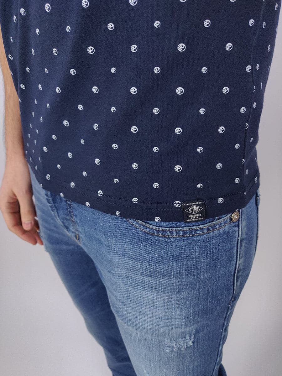 Petrol Industries T-Shirt - Σκούρο‌‌ μπλε