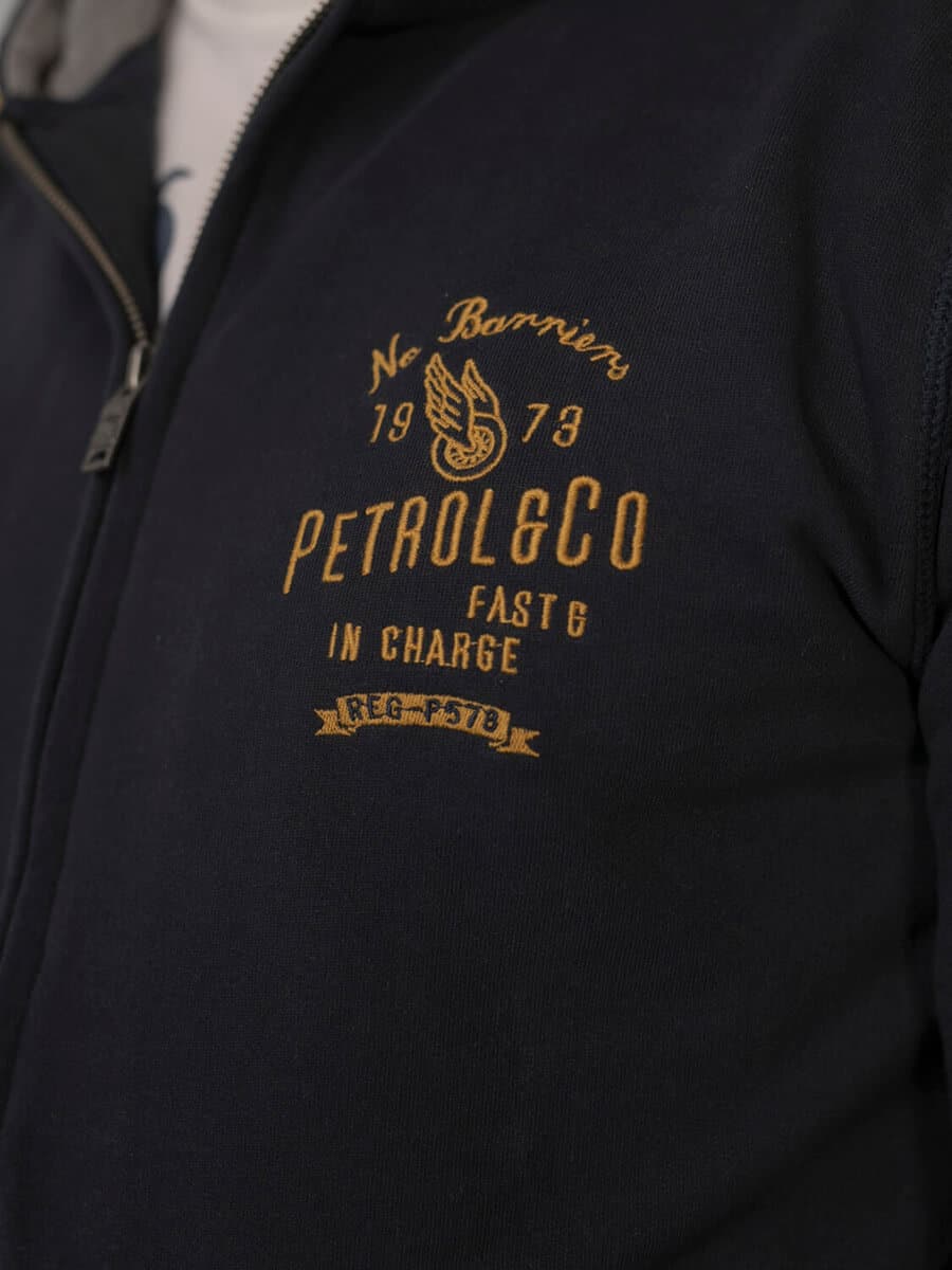 Petrol Industries Ζακέτα Με Κουκούλα - Σκούρο‌‌ μπλε