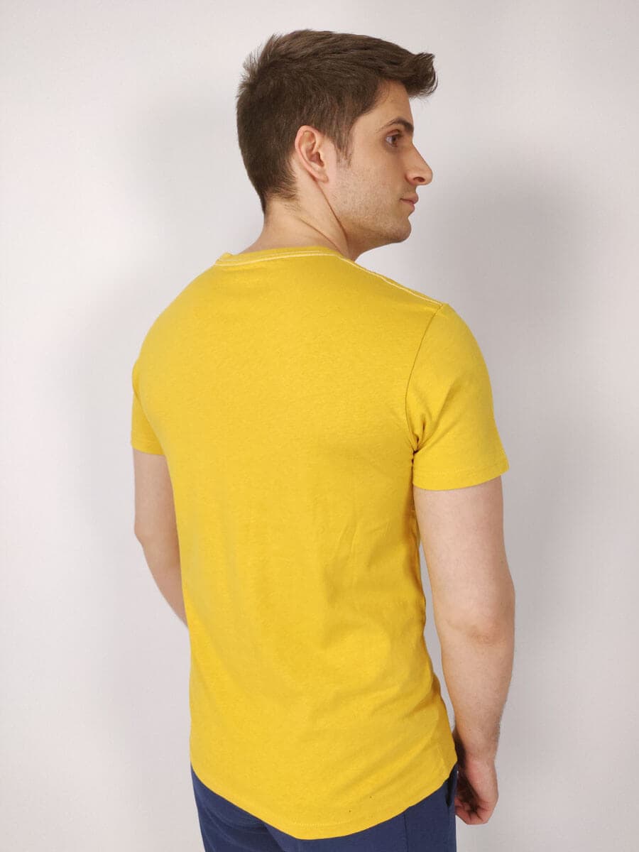 Marcus T-Shirt Με Στάμπα - Κίτρινο - 28200341 ELDON