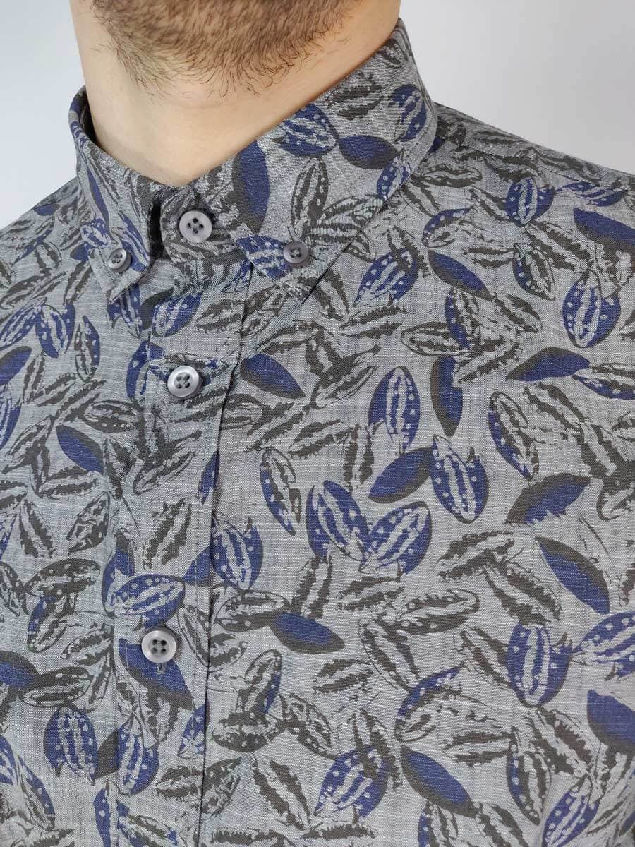 Marcus Πουκάμισο Floral - Γκρι - 31200168 WILLUM