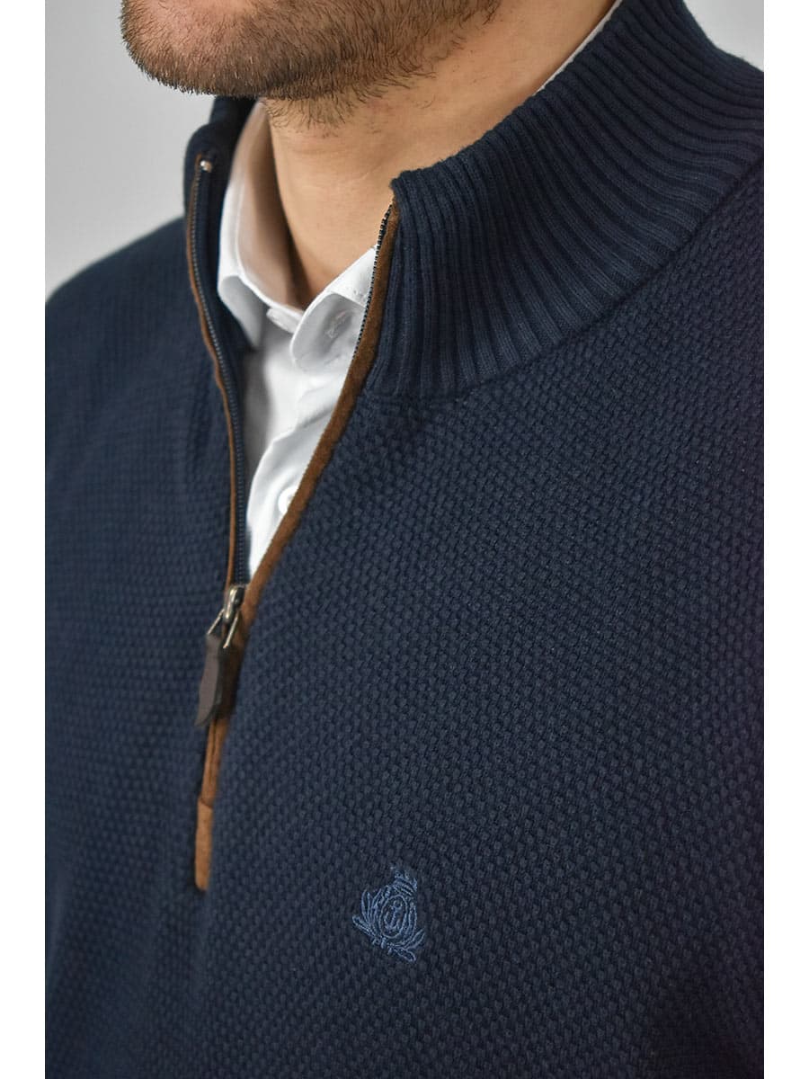 Visconti Πουλόβερ Με Φερμουάρ - Σκούρο‌‌ μπλε