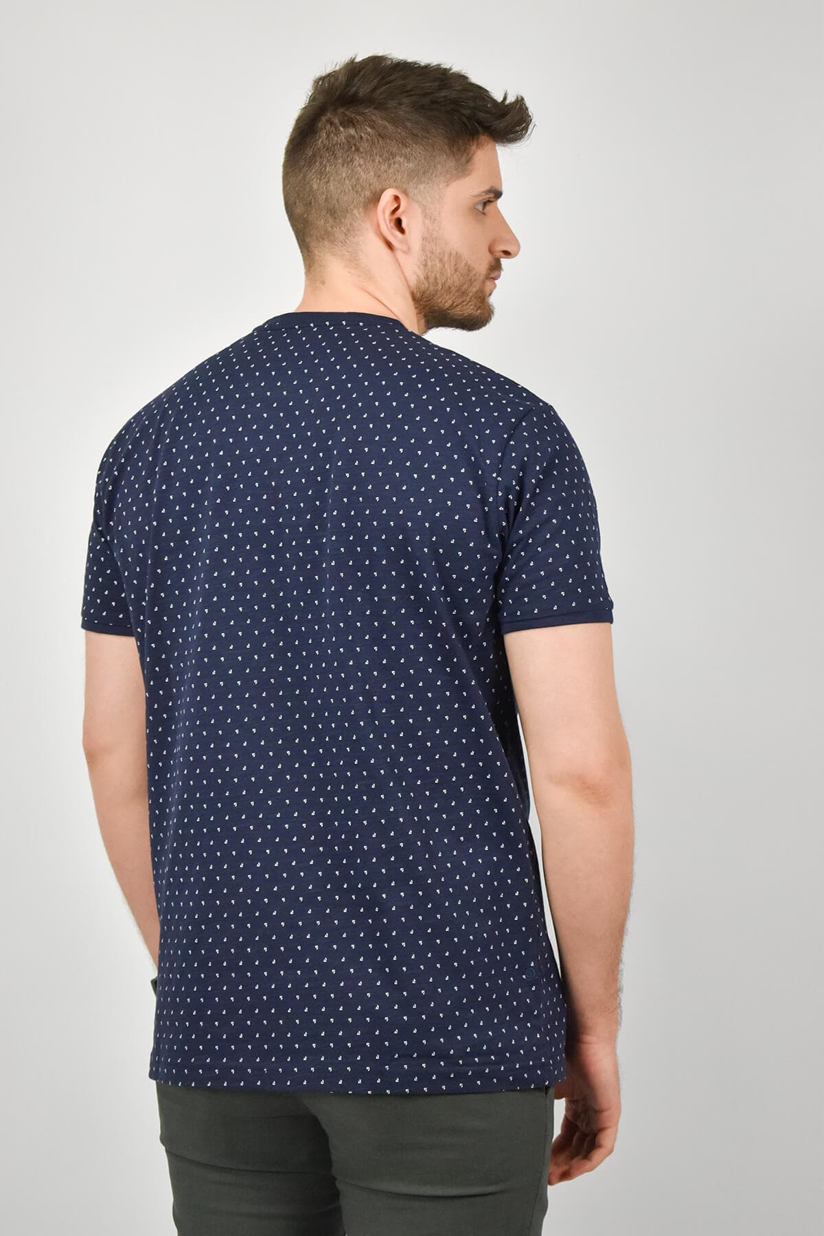 Visconti T-Shirt Με Μικροσχέδιο - Σκούρο‌‌ μπλε