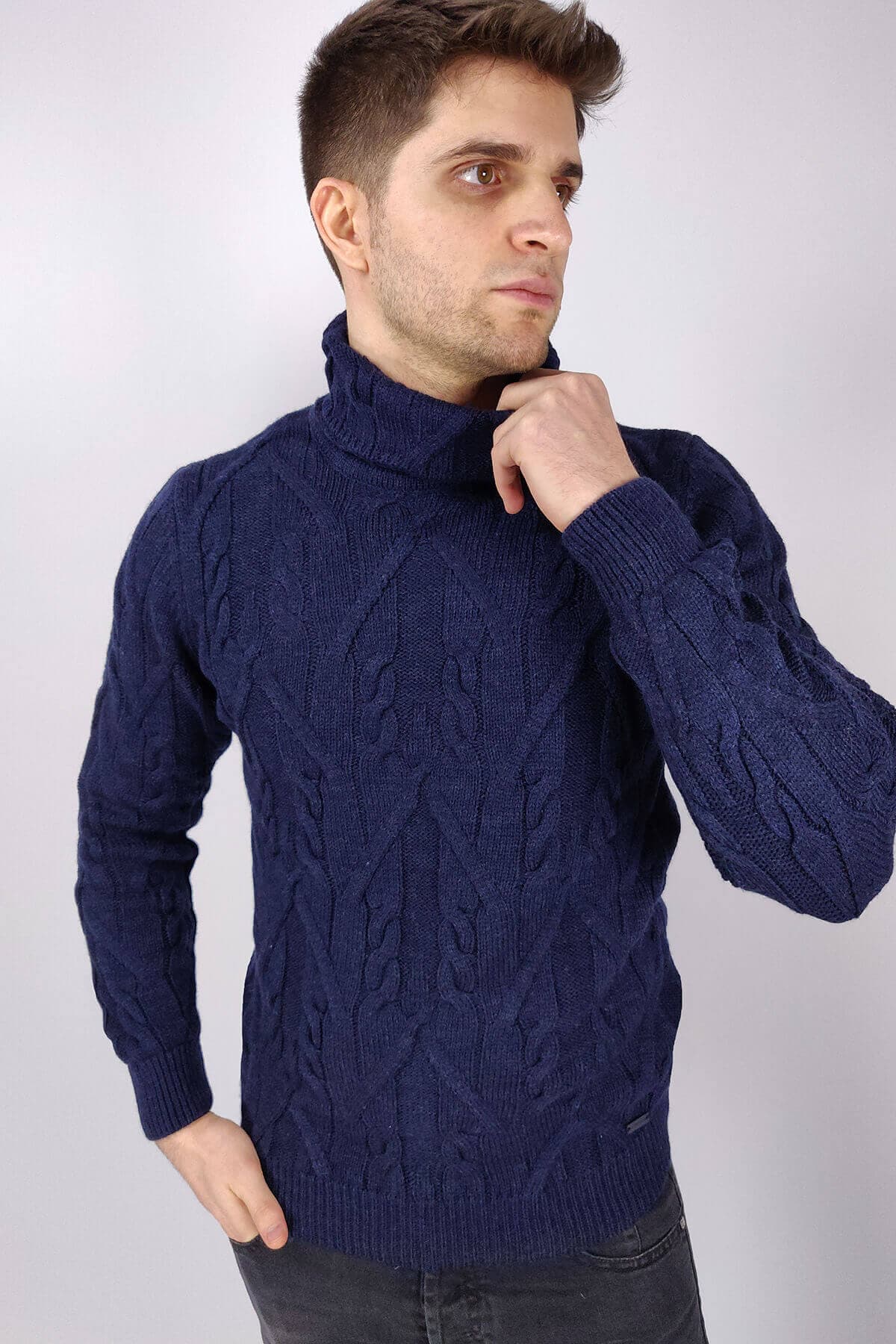 Sportswear Πλεκτό Ζιβάγκο - Σκούρο‌‌ μπλε - 5234