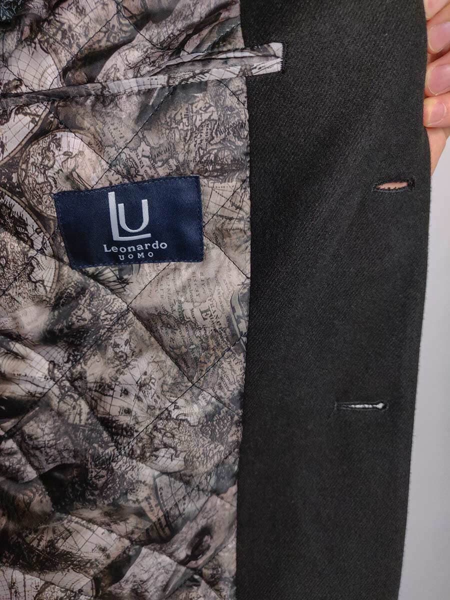 Leonardo Uomo Παλτό Γκρι Slim Fit