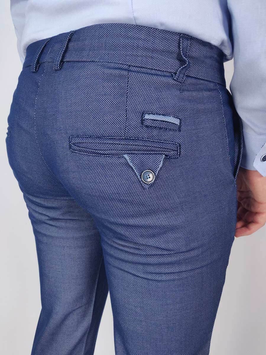 Leonardo Uomo Παντελόνι Υφασμάτινο Σκούρο Μπλε Slim Fit - Σκούρο‌‌ μπλε - S19LU050260244