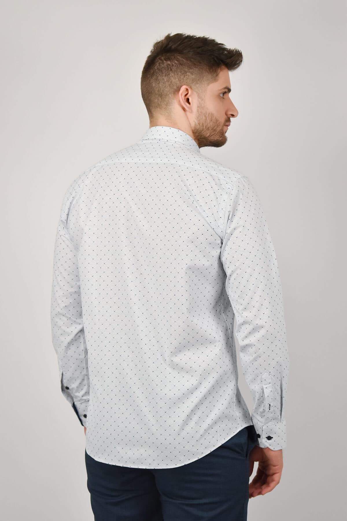 Leonardo Uomo Πουκάμισο Με Μικροσχέδιο