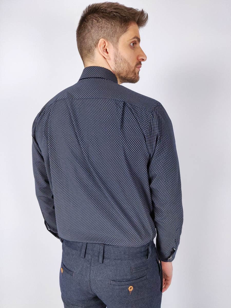 Rammazzoti Πουκάμισο - Σκούρο‌‌ μπλε - FIDO