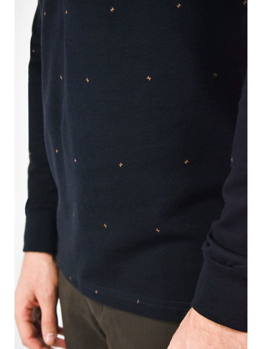 Side Effect Μπλούζα Πόλο Με Μικροσχέδιο - Σκούρο‌‌ μπλε