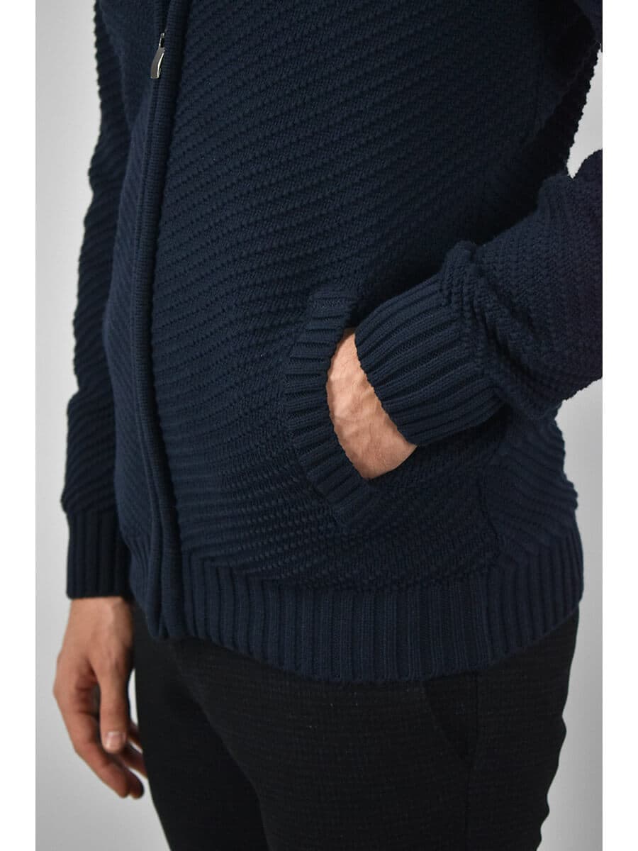 Sportswear Ζακέτα Με Ανάγλυφο Σχέδιο - Σκούρο‌‌ μπλε - N2063