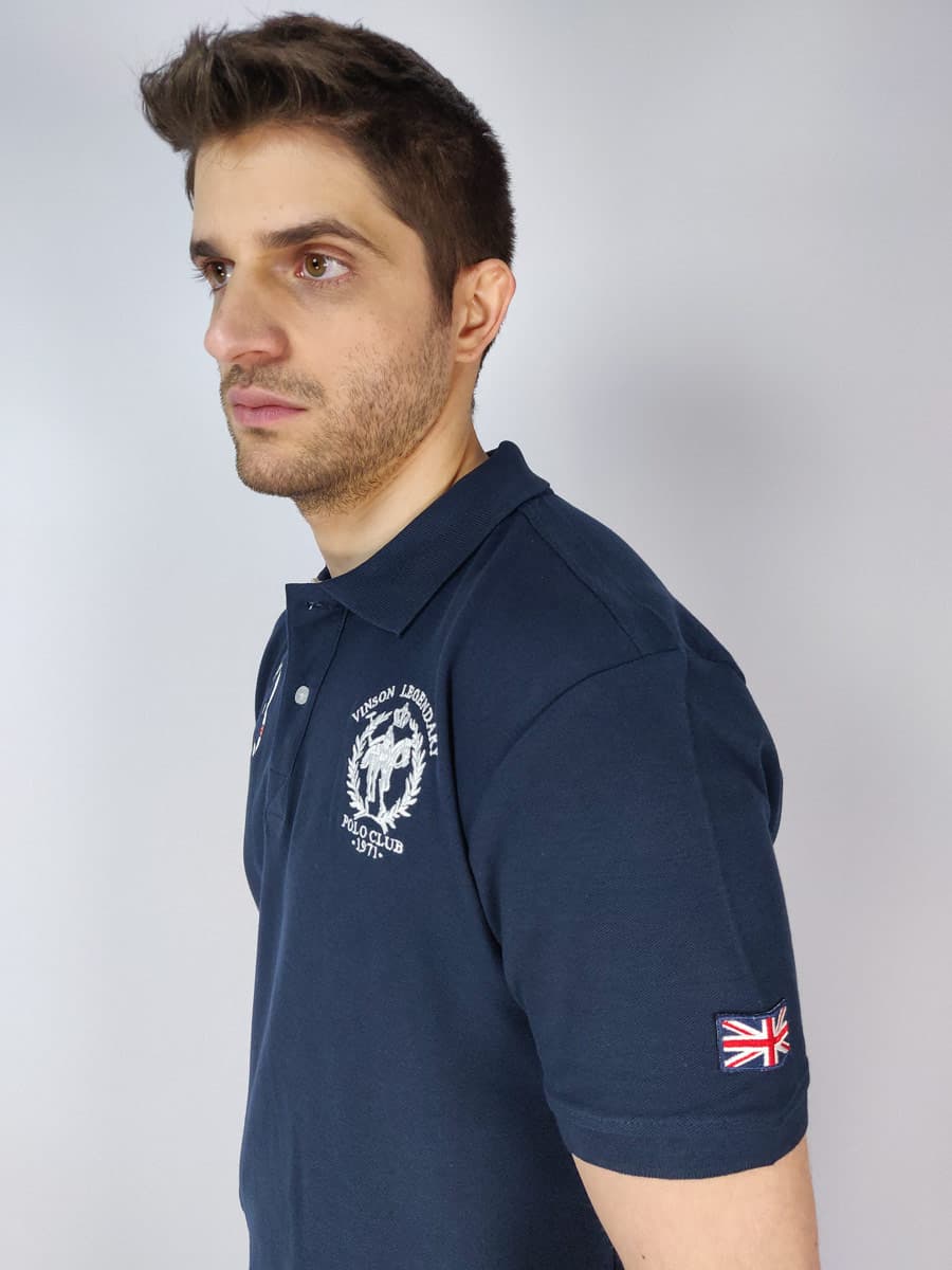 Vinson Polo Μπλούζα Πόλο Με Κέντημα Στάμπα - Σκούρο‌‌ μπλε - 10447 ESTEFAN