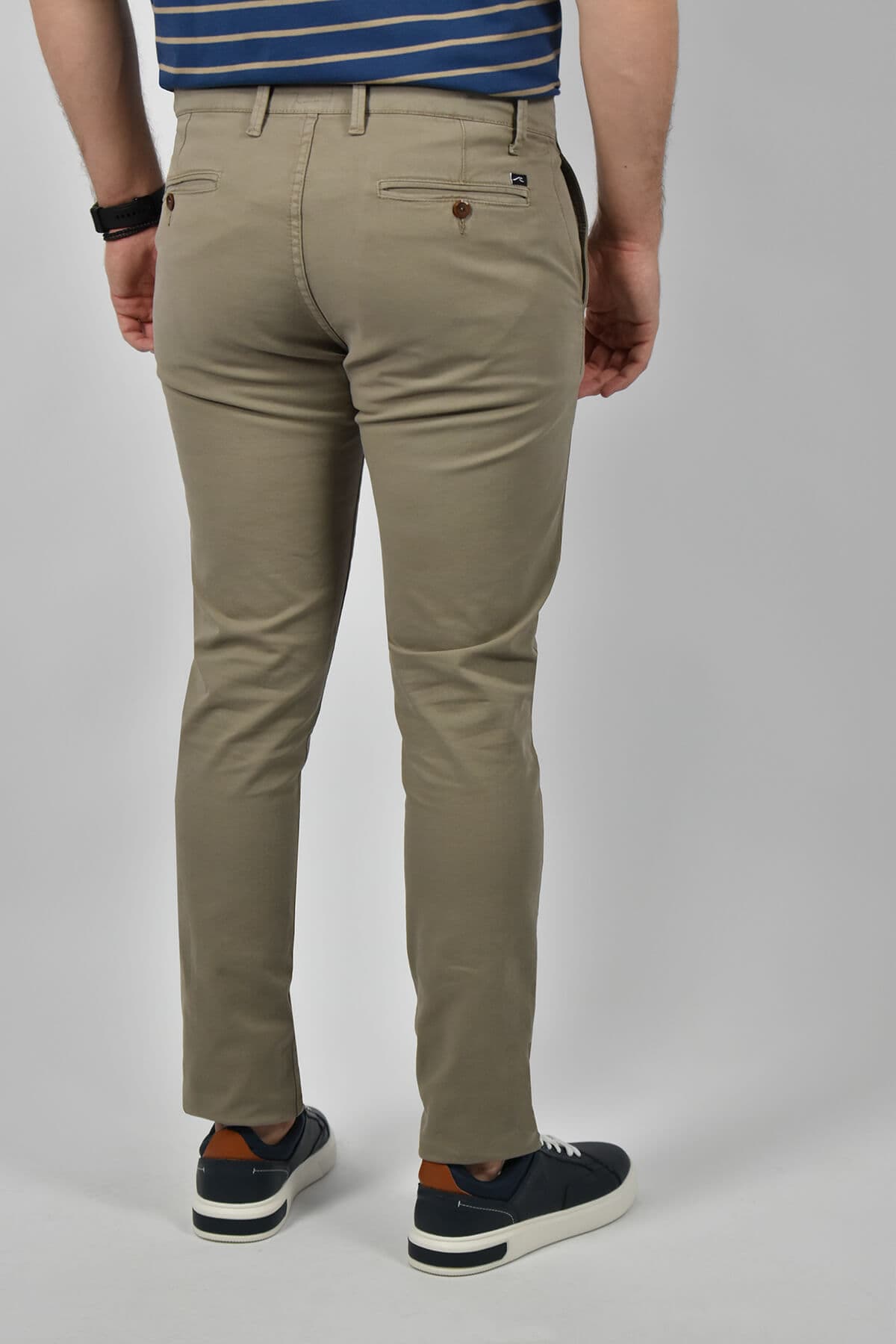 Men's Chino Pants Red Wave Beige