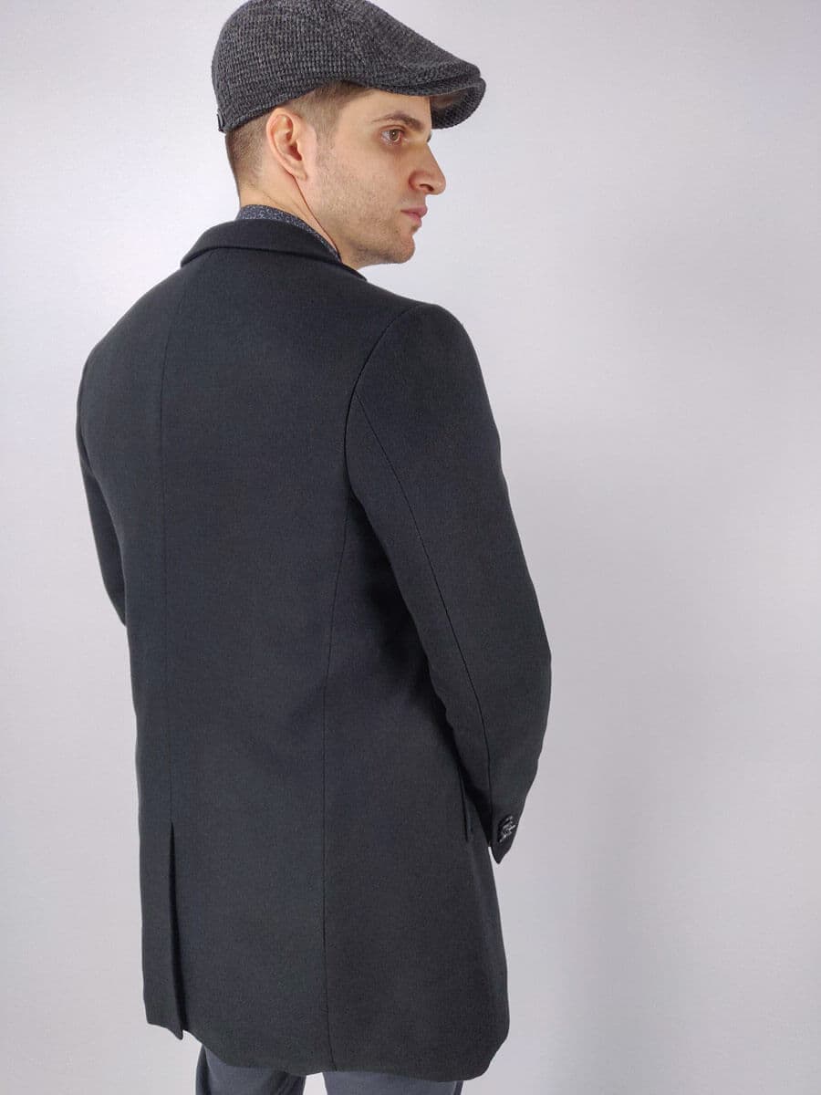 Leonardo Uomo Παλτό Γκρι Slim Fit