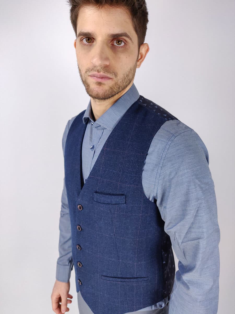 Men's Vests Leonardo Uomo Blue