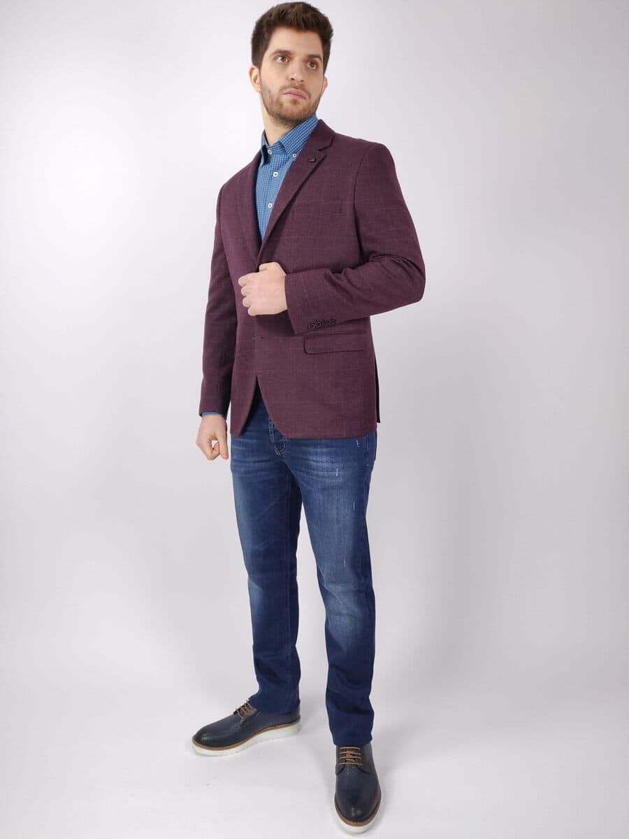 Leonardo Uomo Σακάκι Καρό