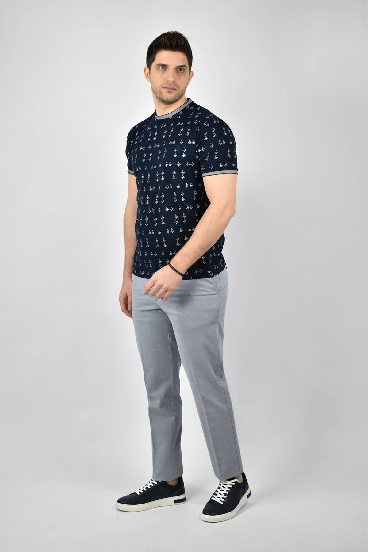 Visconti T-shirt Με Μικροσχέδιο Yacht - Σκούρο‌‌ μπλε