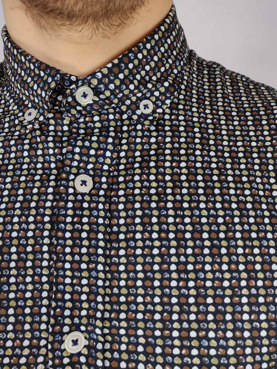 Marcus Πουκάμισο Με Μικροσχέδιο - Σκούρο‌‌ μπλε - 31200164 MINNESOTA