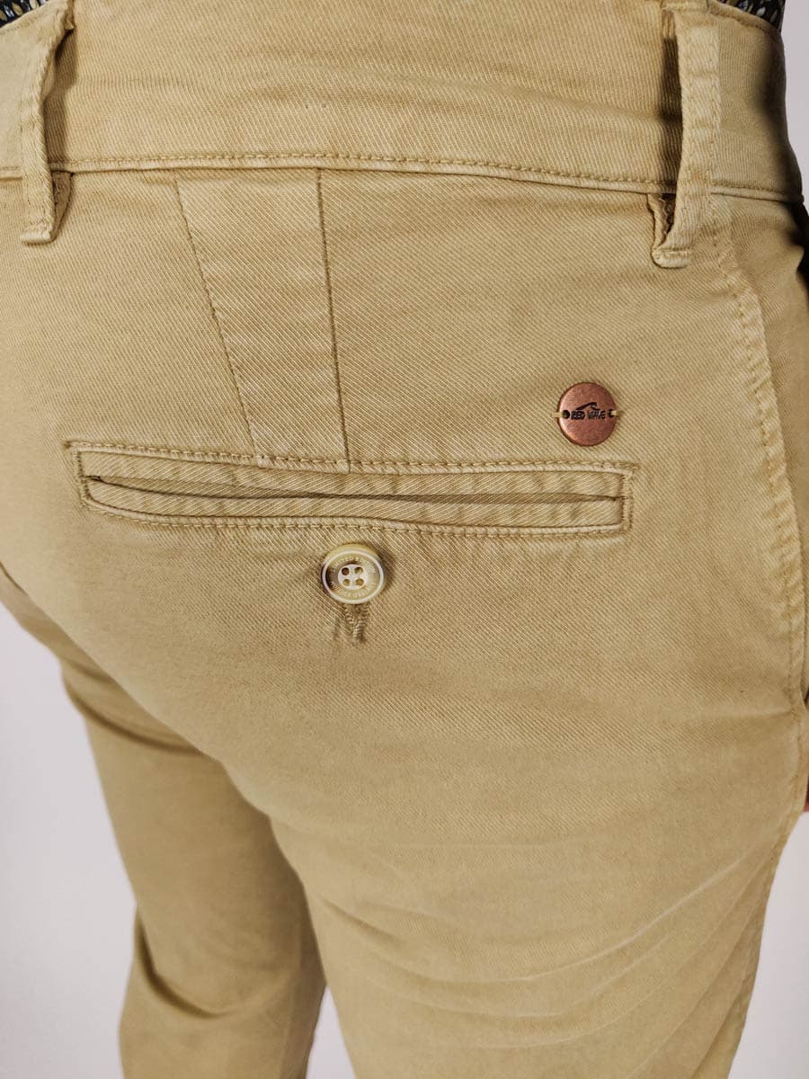Men's Chino Pants Red Wave Brown