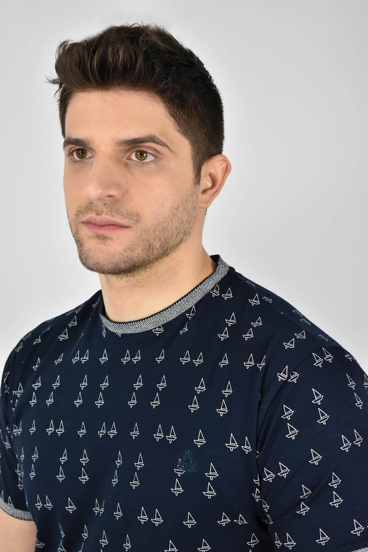 Visconti T-shirt Με Μικροσχέδιο Yacht - Σκούρο‌‌ μπλε