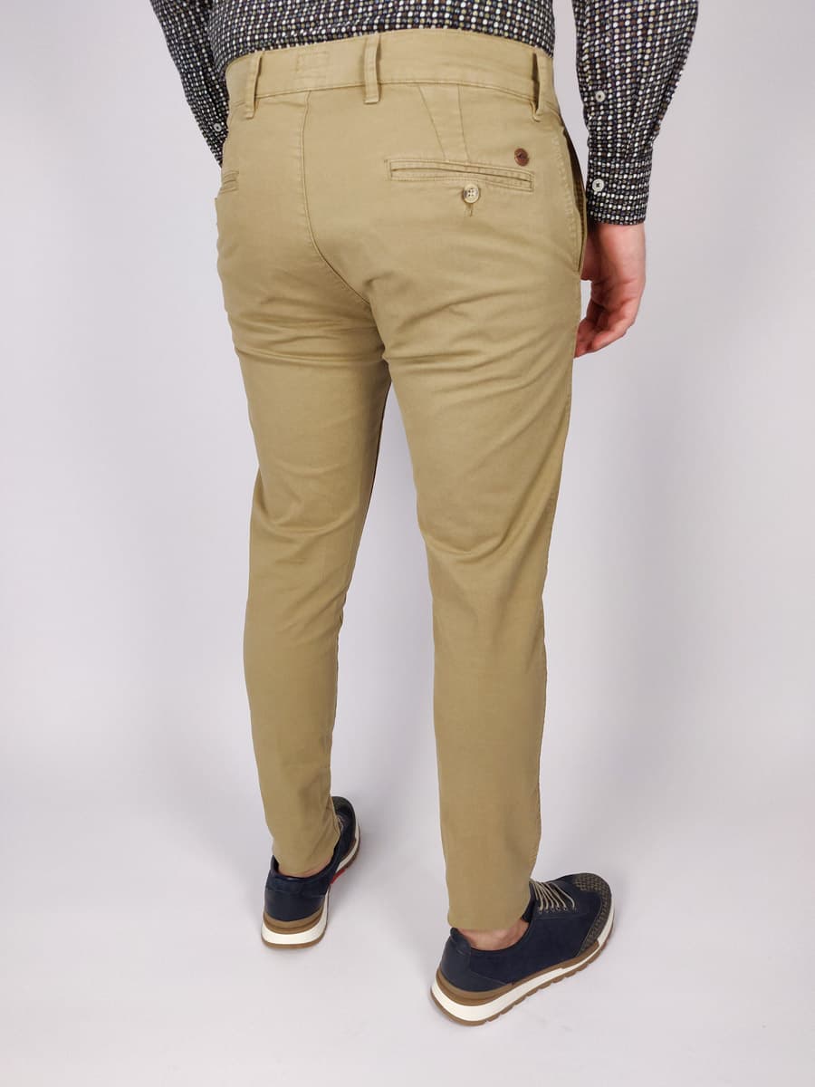 Men's Chino Pants Red Wave Brown