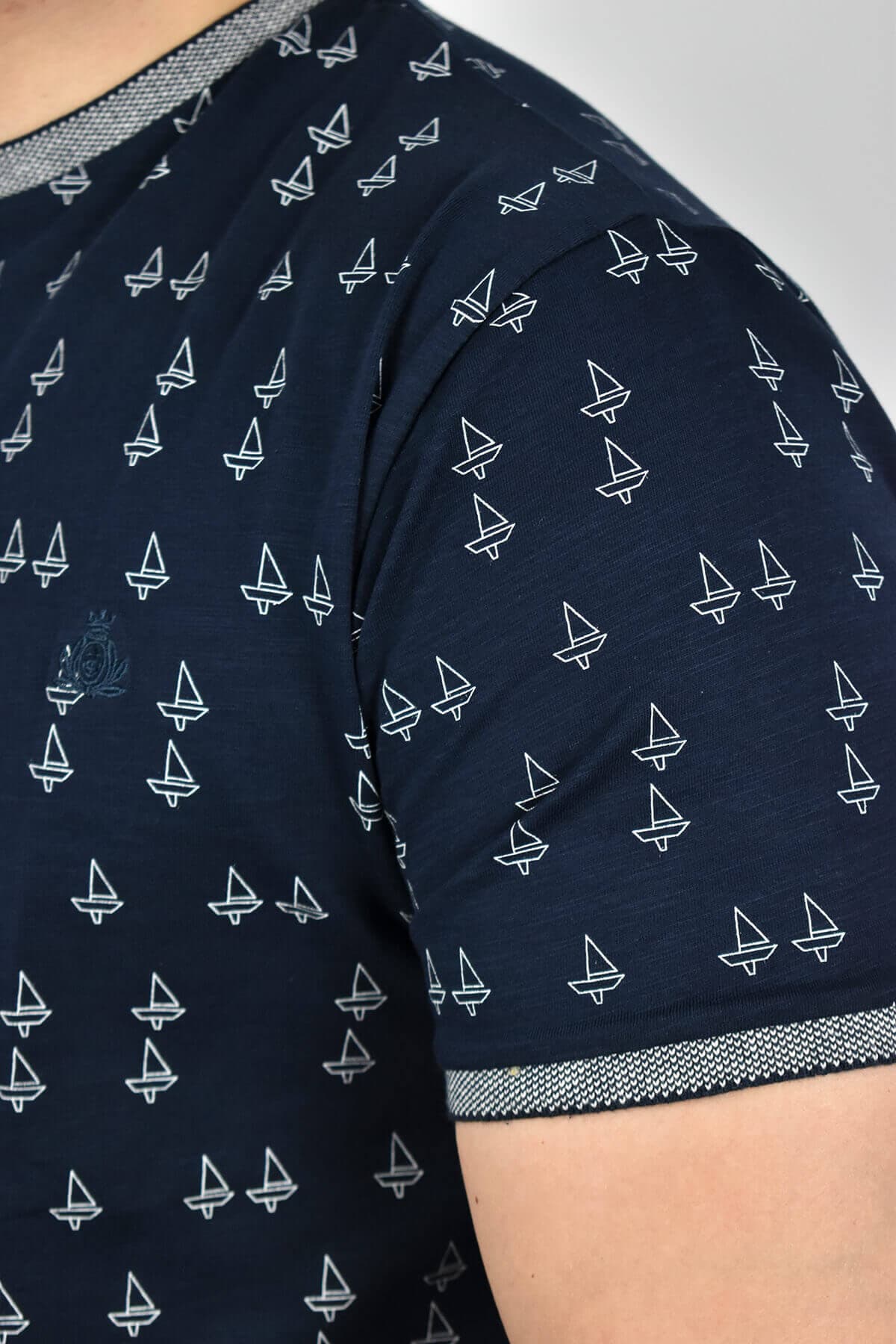 Visconti T-shirt Με Μικροσχέδιο Yacht - Σκούρο‌‌ μπλε