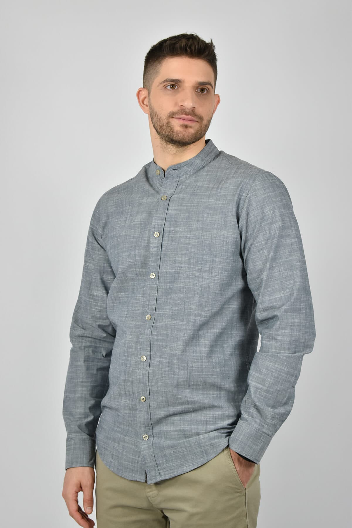 Marcus Πουκάμισο Woody Stand Solid LS