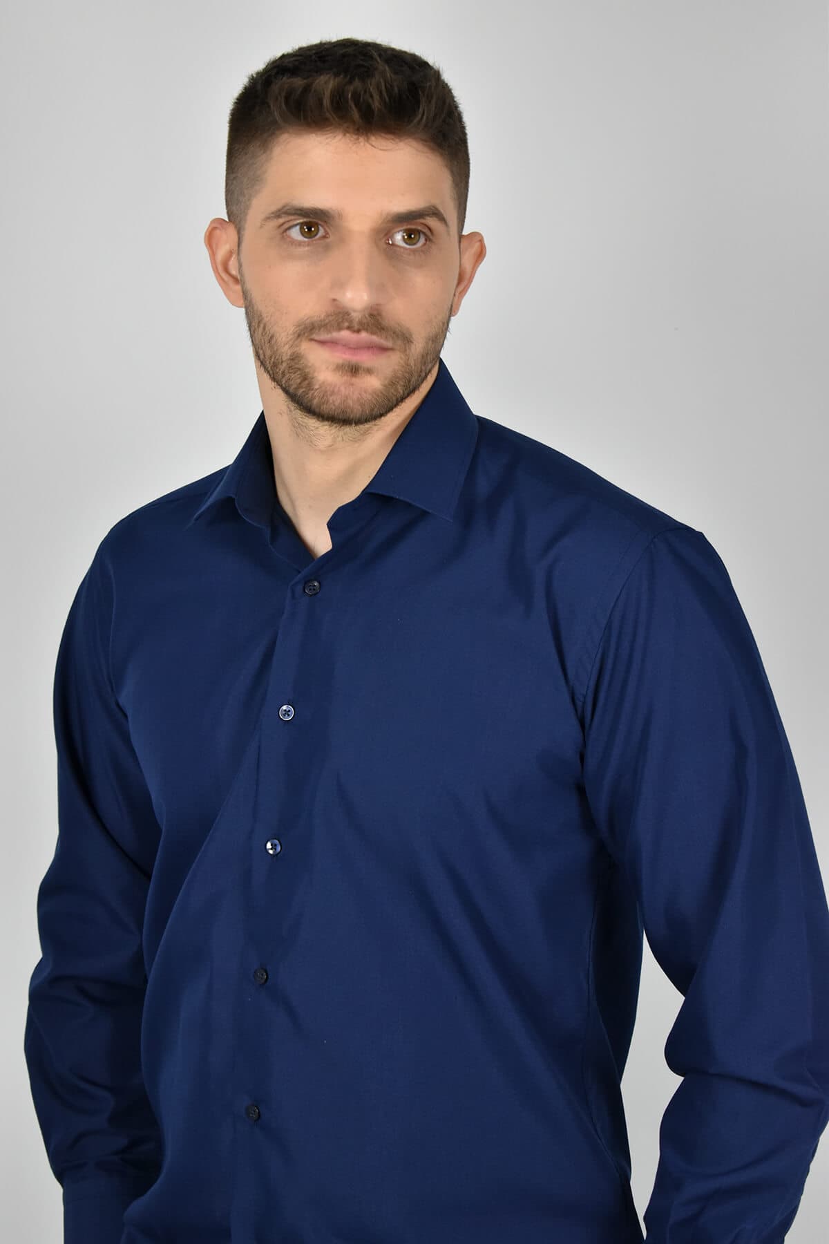 Leonardo Uomo Πουκάμισο - Σκούρο‌‌ μπλε - S20LU01DACRON