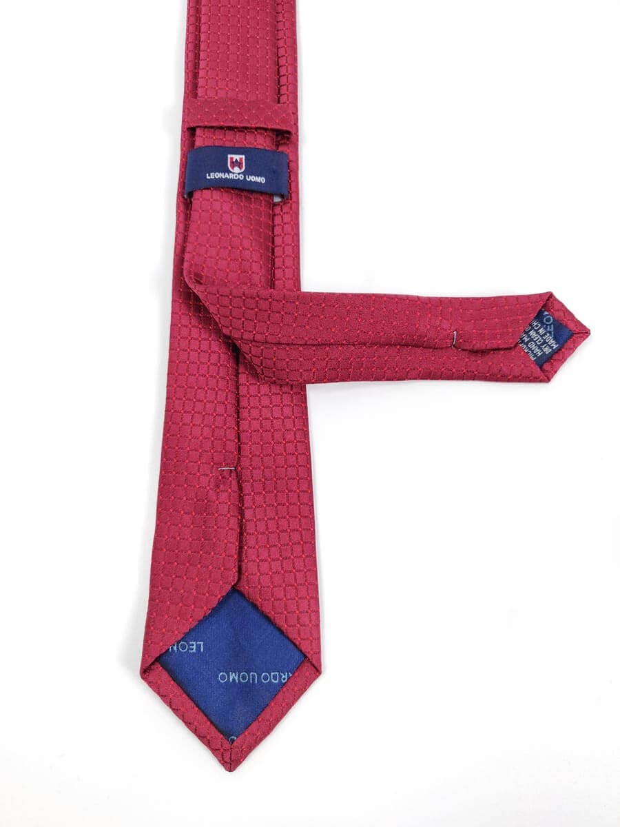 Leonardo Uomo Γραβάτα Με Μαντήλι Καρό