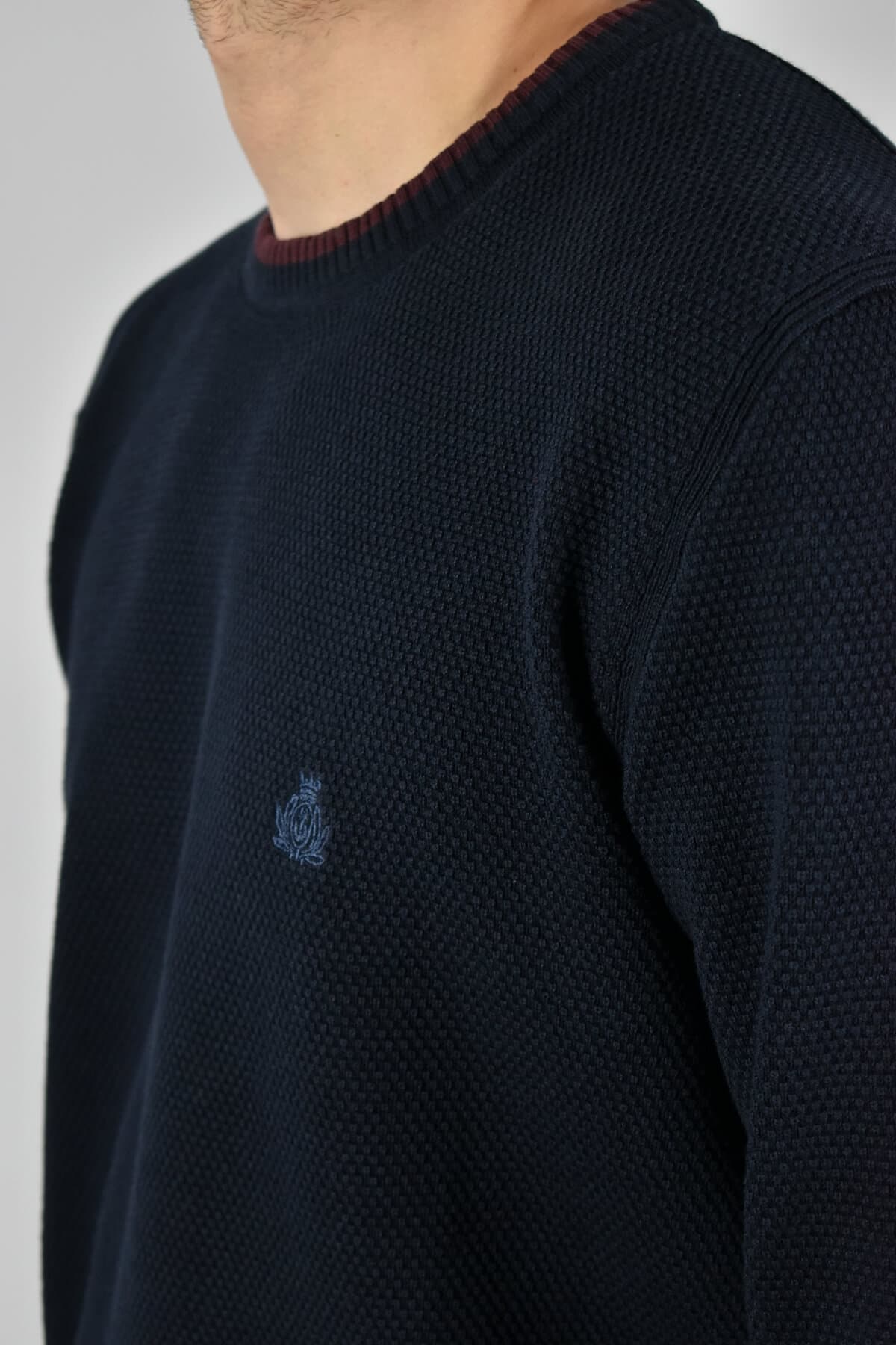 Visconti Πουλόβερ Με Ανάγλυφη Πλέξη - Σκούρο‌‌ μπλε - 2720