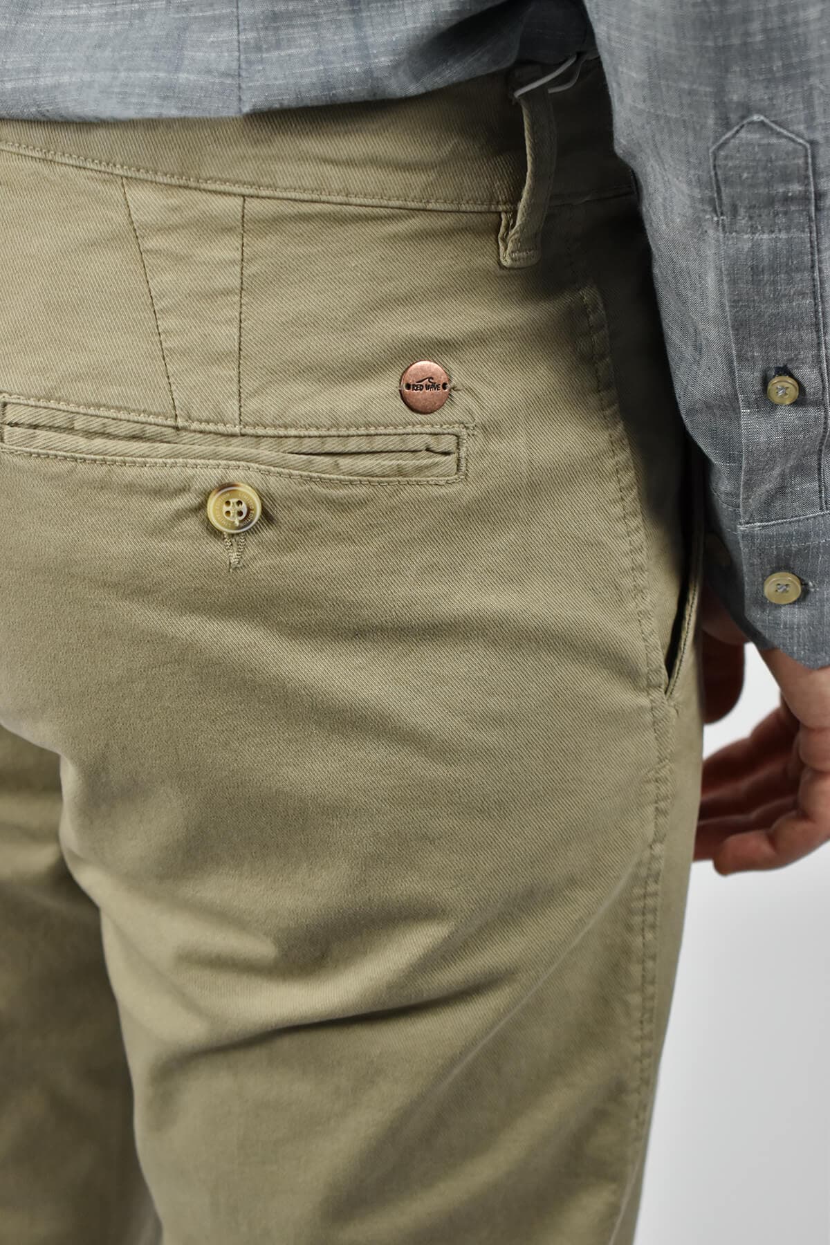 Men's Chino Pants Red Wave Beige