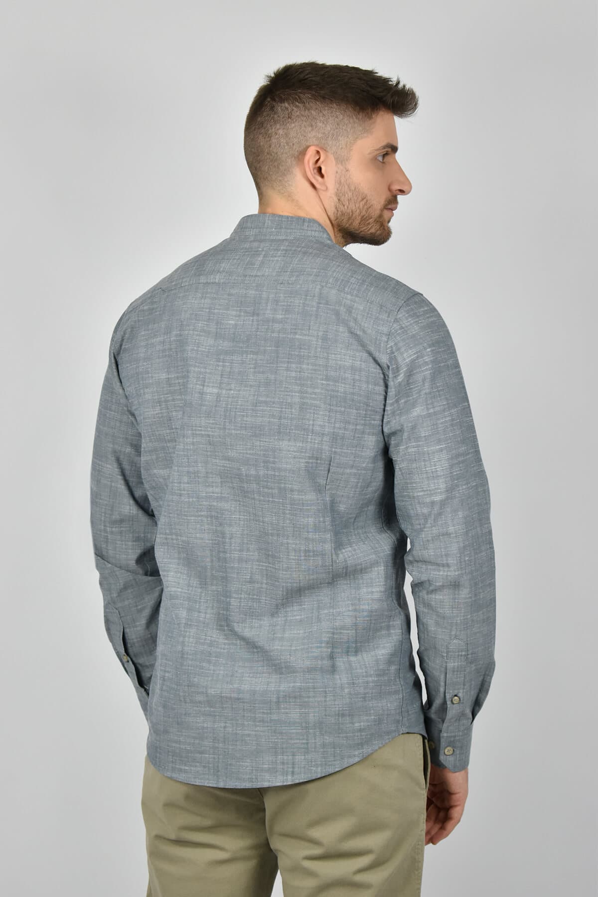 Marcus Πουκάμισο Woody Stand Solid LS