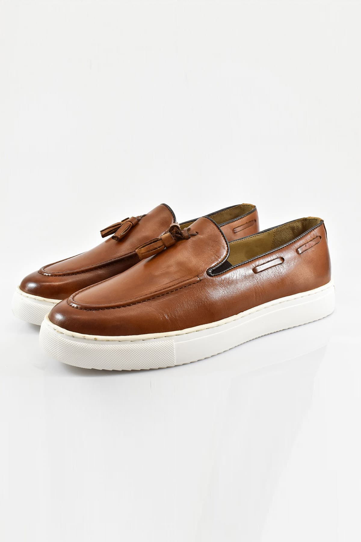 Giacomo Carlo Leather Loafer - Μπεζ - LL Z-433