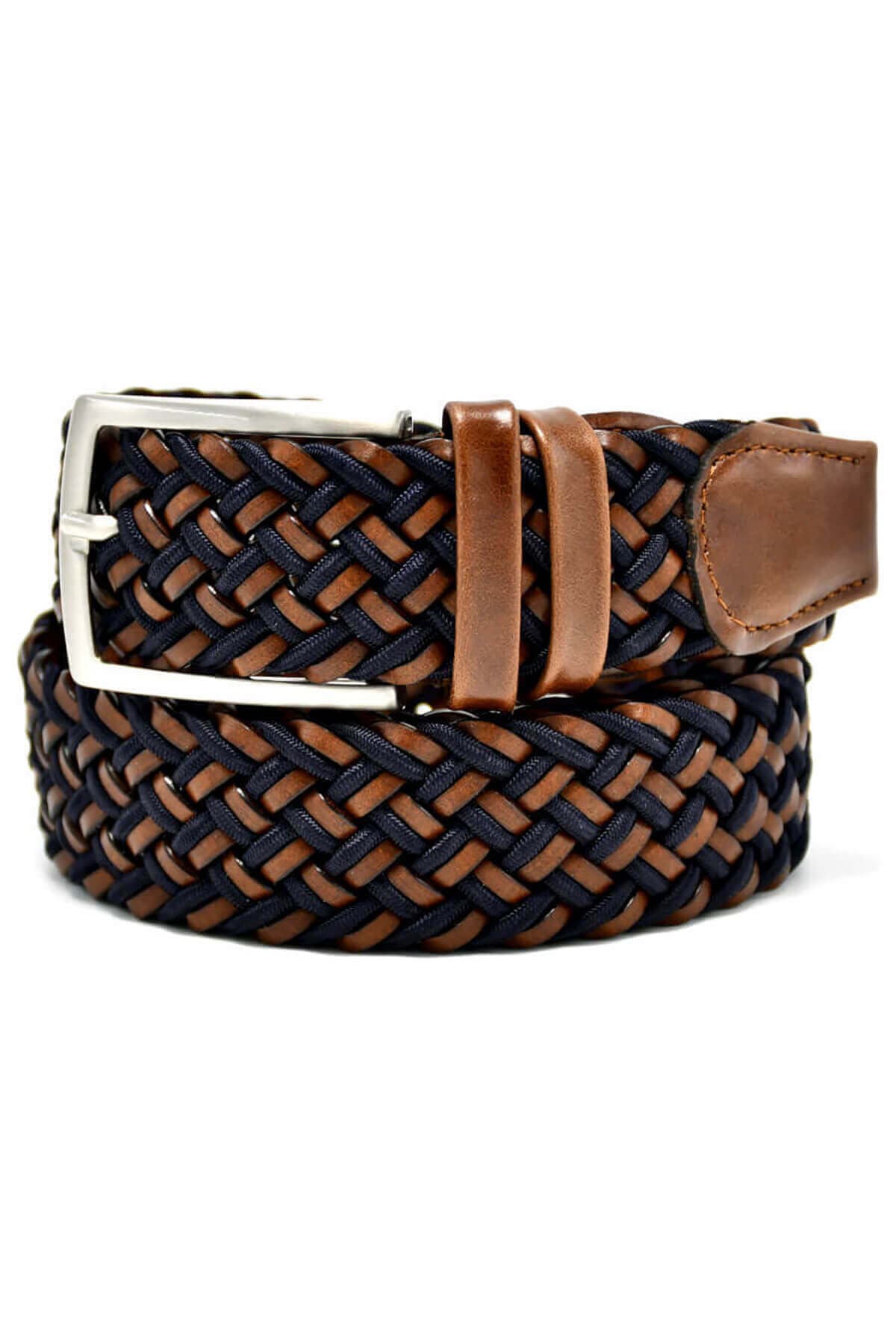 BOR Δερμάτινη Ζώνη Πλεχτή