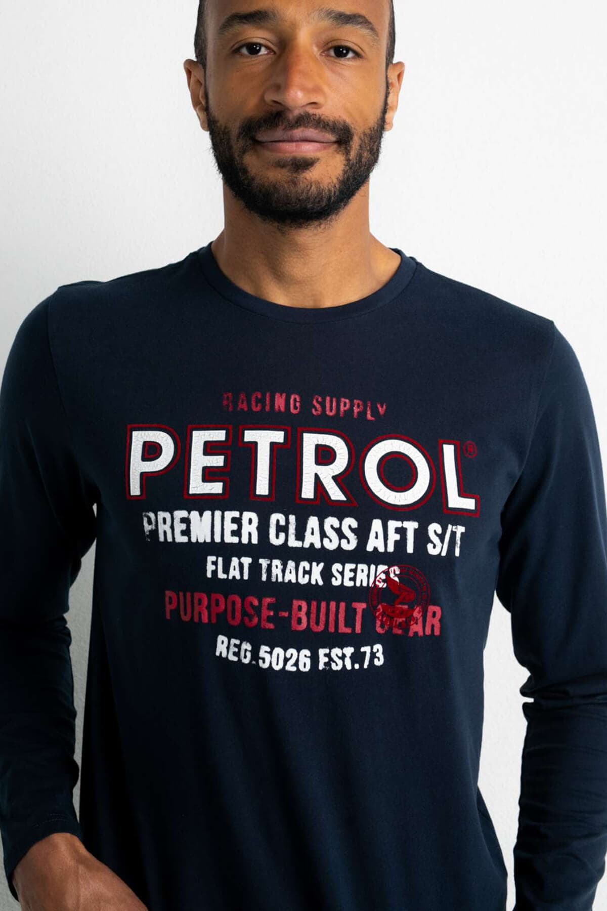 Petrol Industries Μπλούζα Με Artwork - Σκούρο‌‌ μπλε