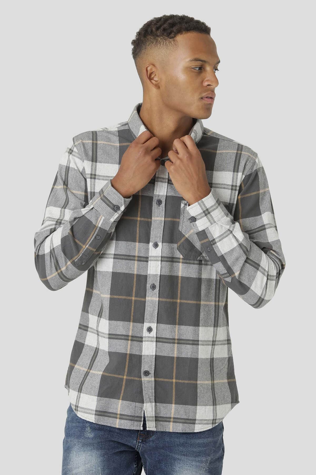 Marcus Καρό Πουκάμισο Από Φανέλα Farrel