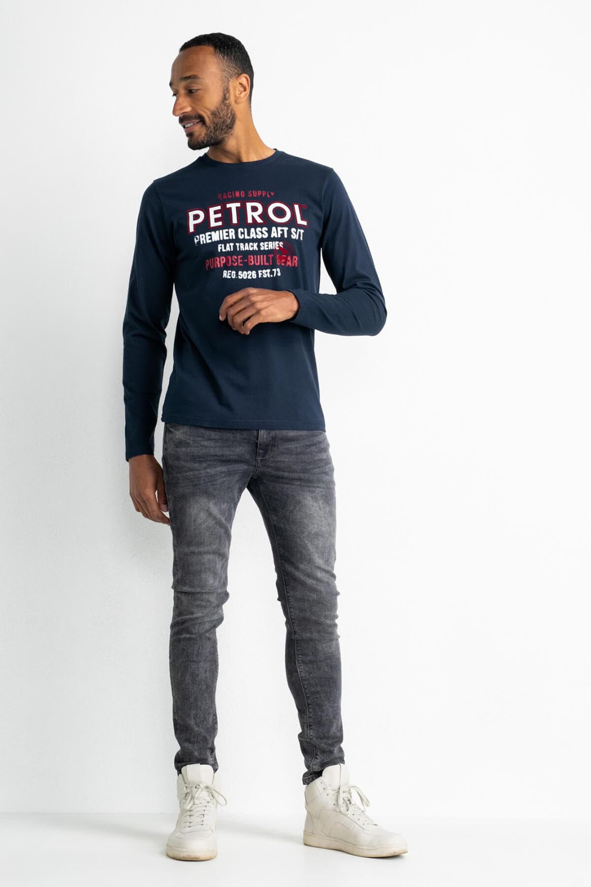 Petrol Industries Μπλούζα Με Artwork - Σκούρο‌‌ μπλε