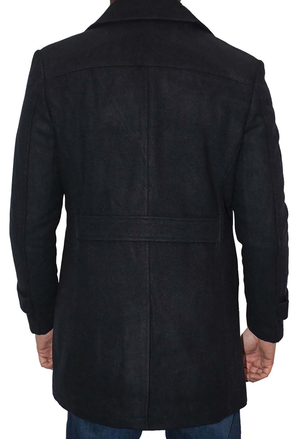 Leonardo Uomo Μάλλινο Παλτό - Σκούρο‌‌ μπλε - W21LU17003