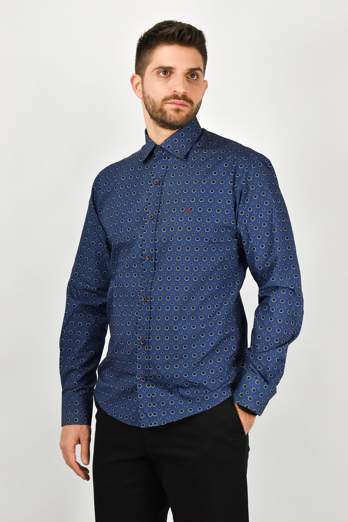 GioS Πουκάμισο Με Μικροσχέδιο