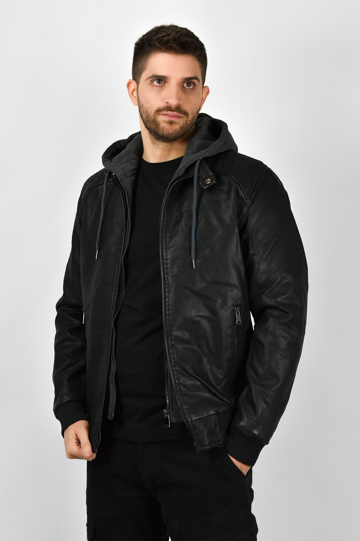 Men's Leather Jackets Urbane Fashion Black