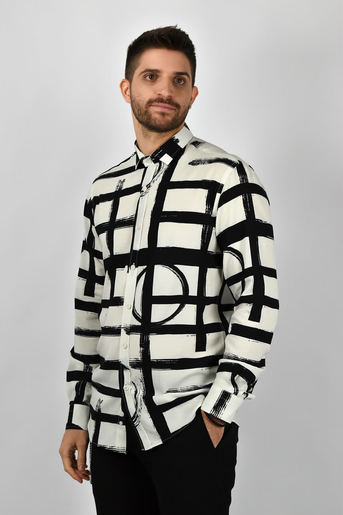 Men's Shirts Makan White