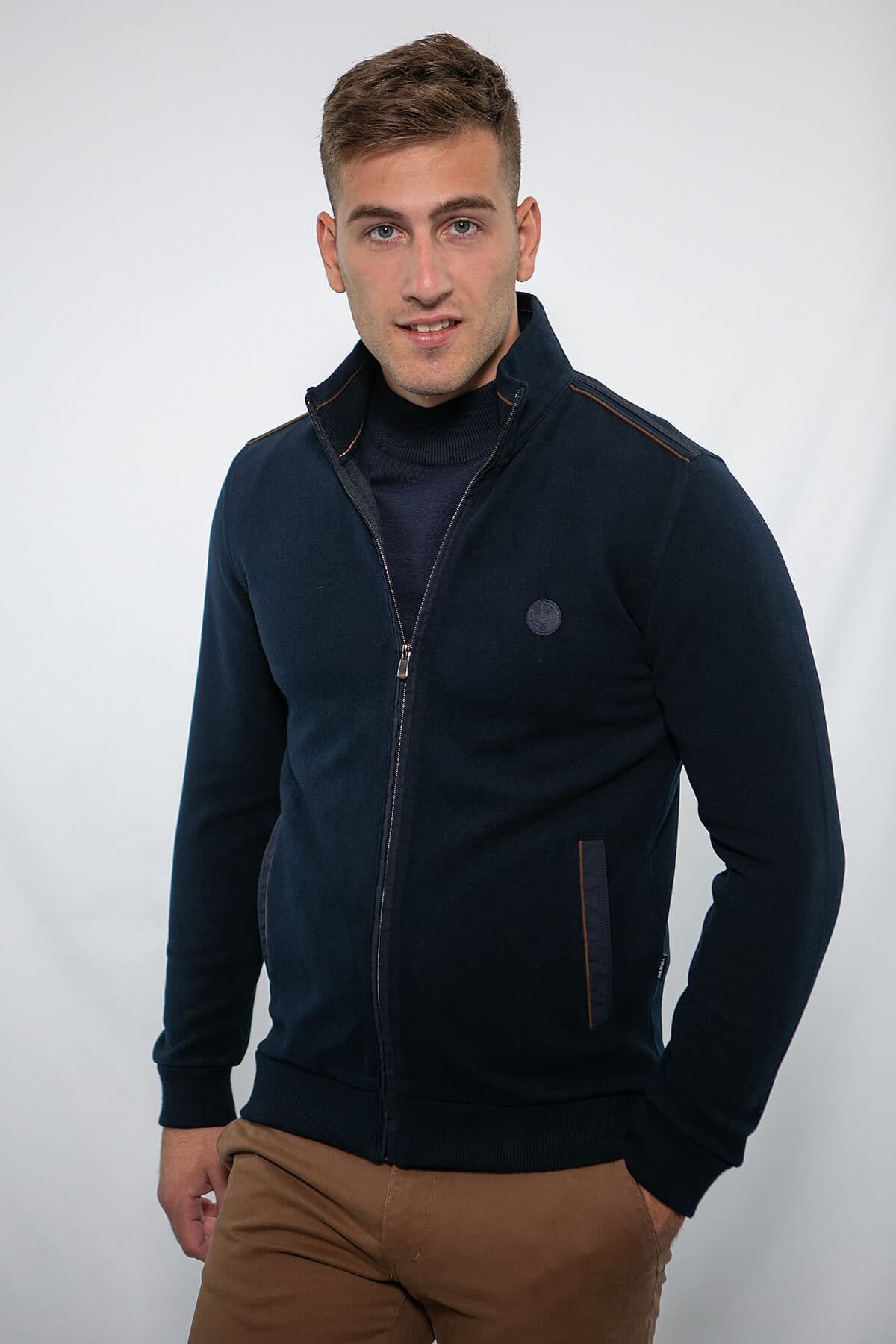 Side Effect Πλεκτή Ζακέτα - Σκούρο‌‌ μπλε