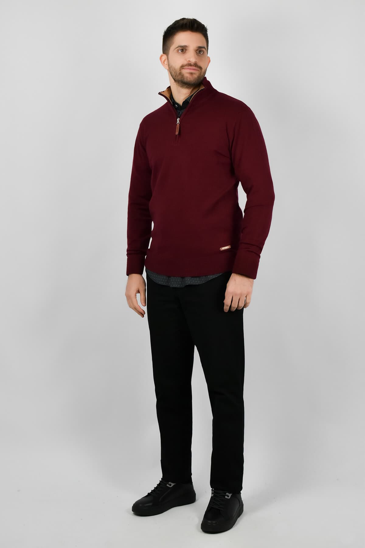 Leonardo Uomo Πουλόβερ Με Φερμουάρ