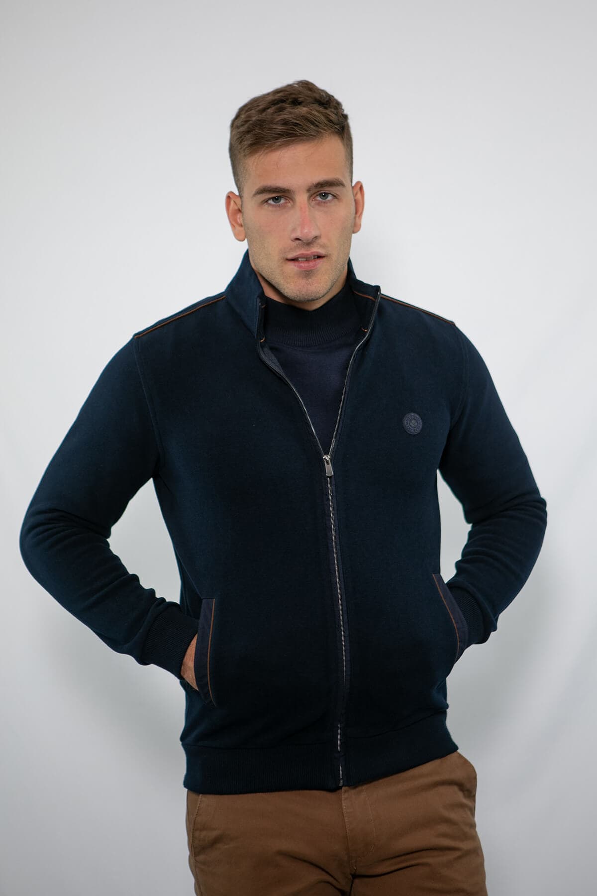 Side Effect Πλεκτή Ζακέτα - Σκούρο‌‌ μπλε