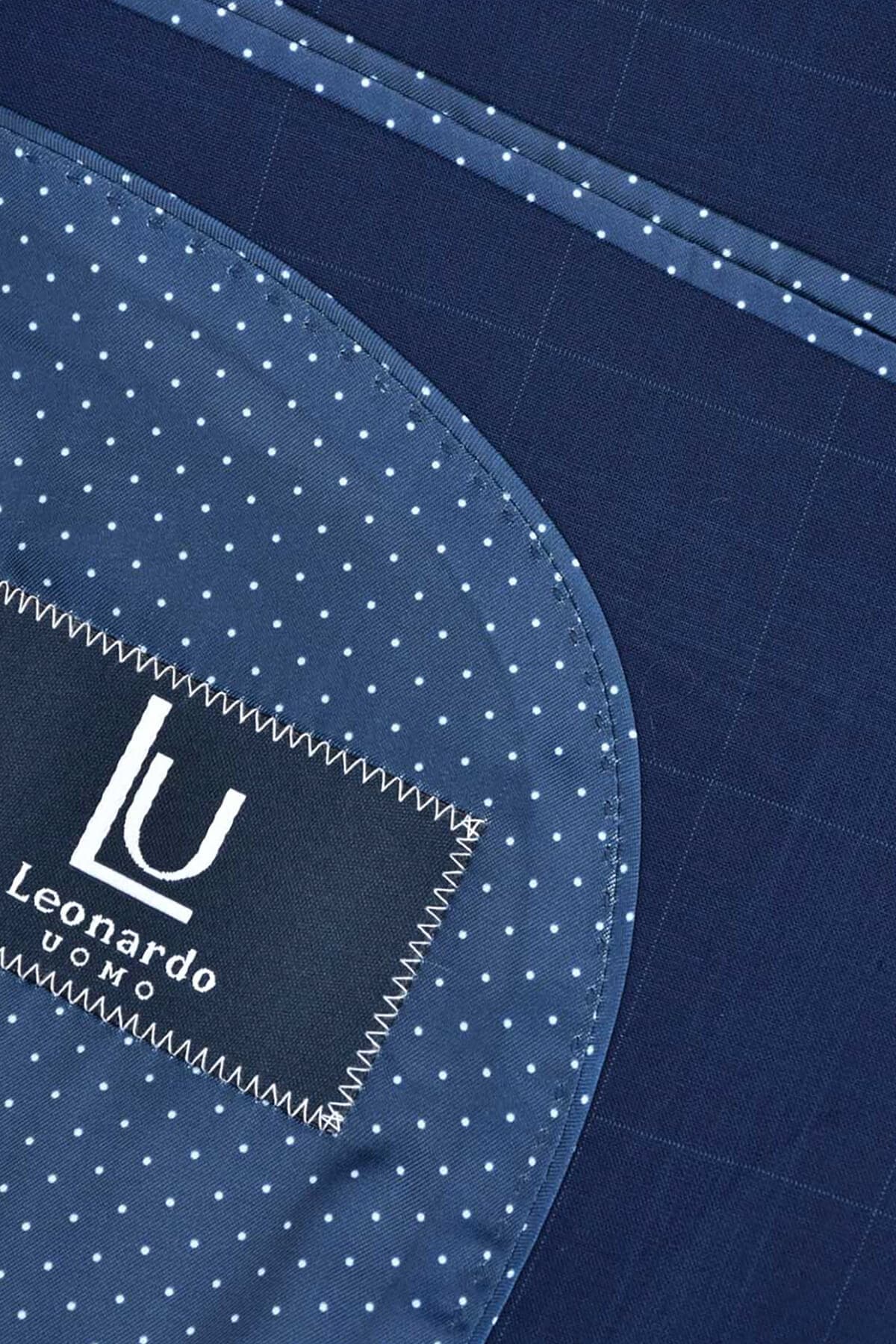 Leonardo Uomo Κοστούμι Καρό - Σκούρο‌‌ μπλε - S20LU1530229