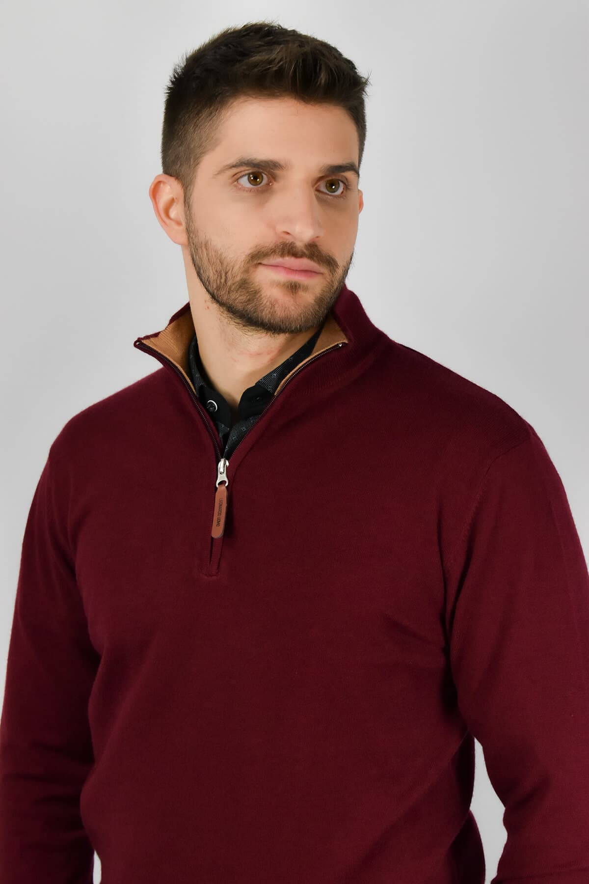 Leonardo Uomo Πουλόβερ Με Φερμουάρ