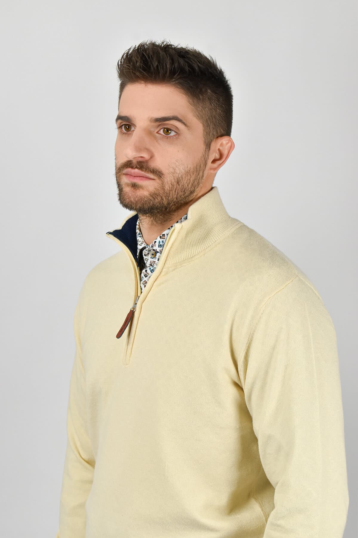 Leonardo Uomo Πουλόβερ Με Φερμουάρ