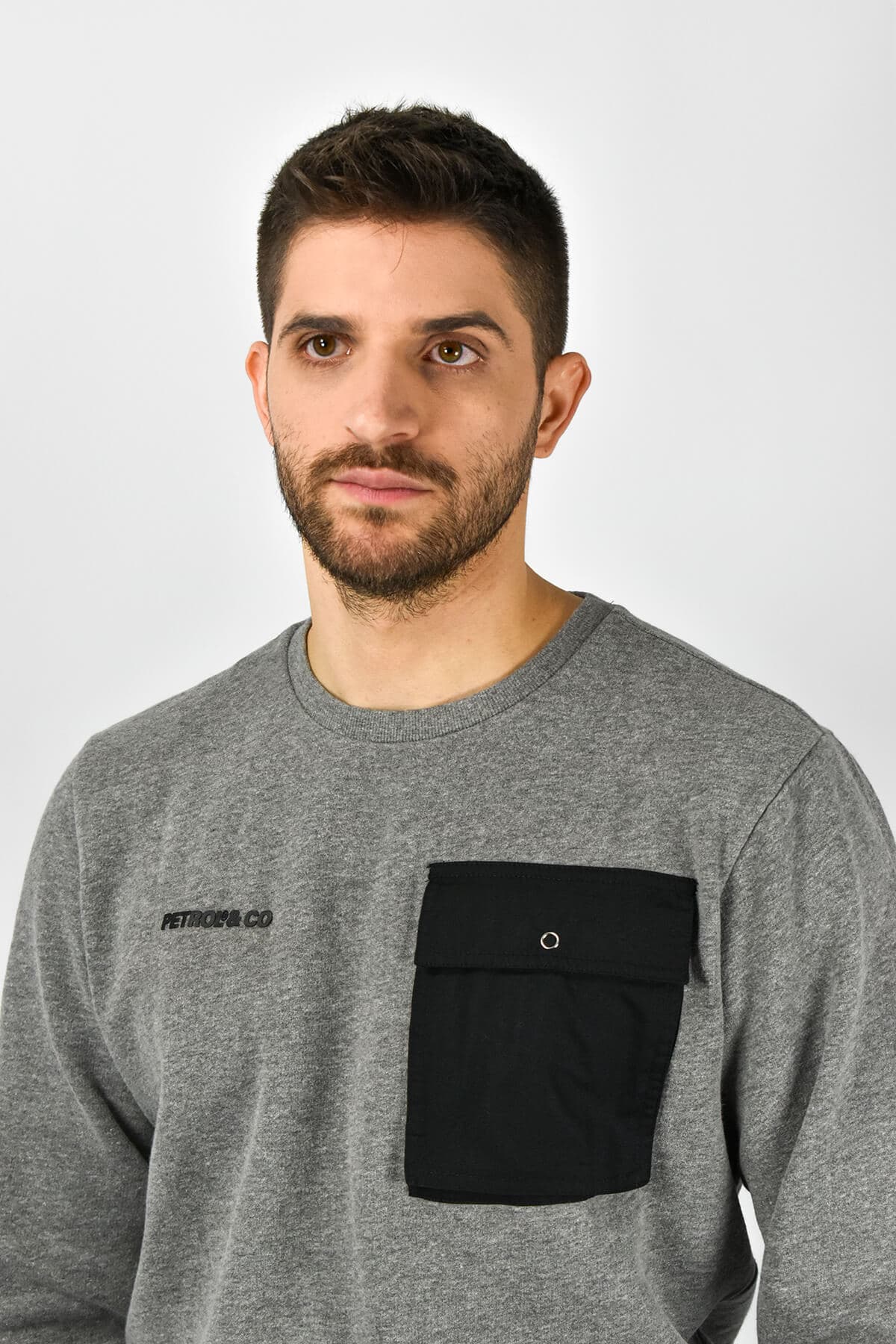 Petrol Industries Μπλούζα Φούτερ Με Τσέπη