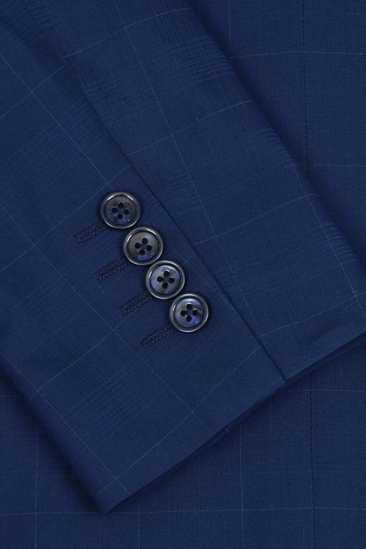 Leonardo Uomo Κοστούμι Καρό - Σκούρο‌‌ μπλε - S20LU1530229