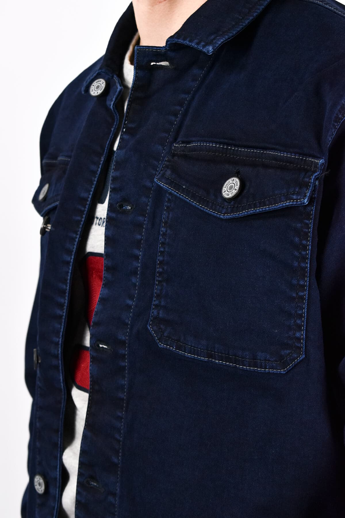 Marcus Denim Overshirt Basil 2123 - Σκούρο‌‌ μπλε