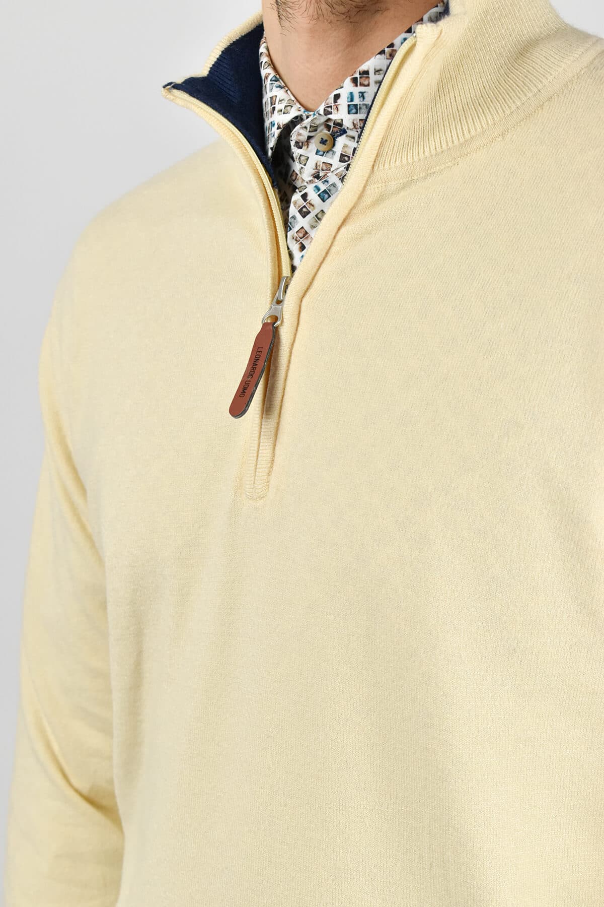 Leonardo Uomo Πουλόβερ Με Φερμουάρ