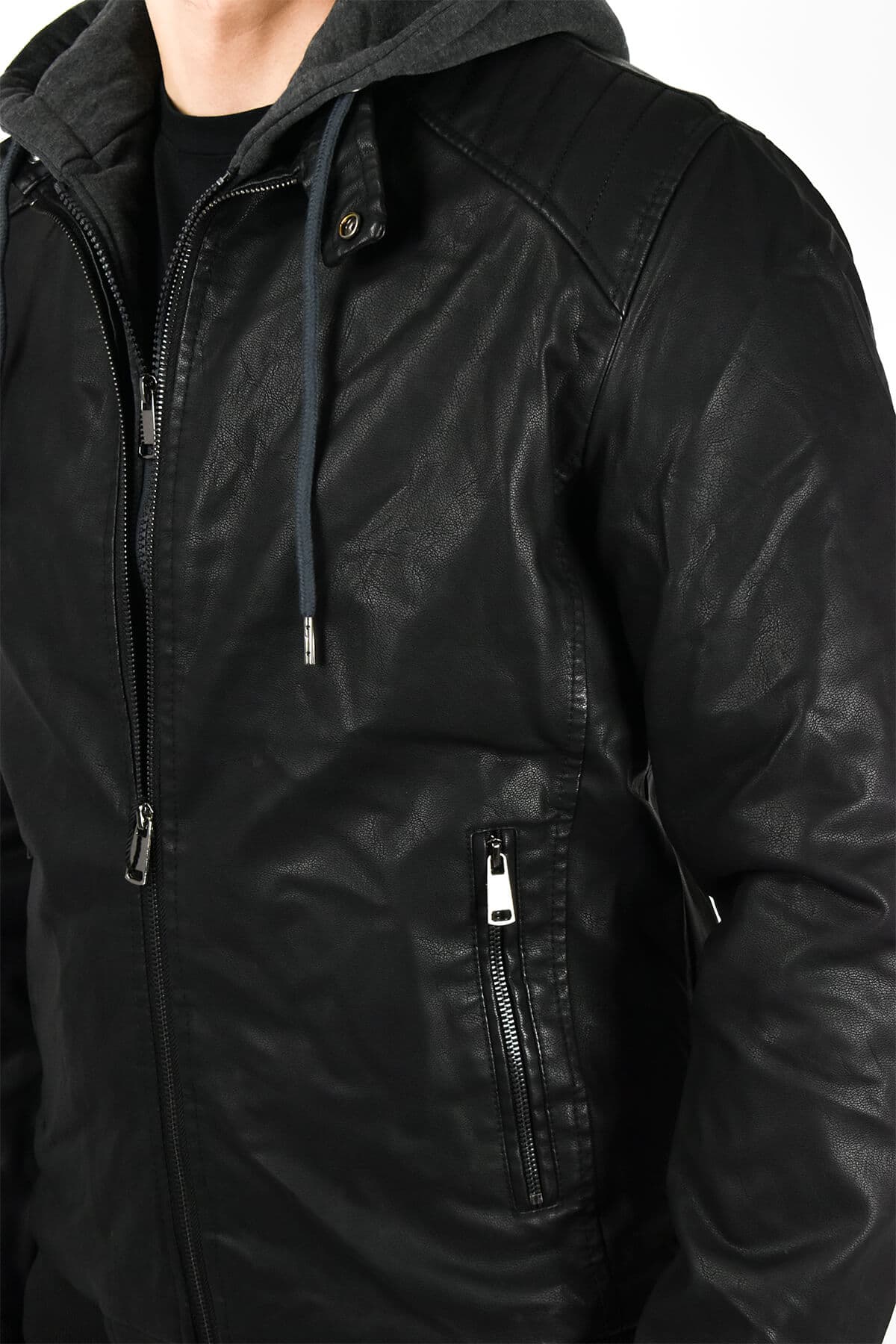 Urbane Fashion Δερμάτινο Μπουφάν Με Επένδυση